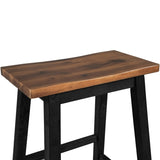 TOPMAX Farmhouse Rustic 2-piece Counter Height Wood Kitchen Dining Stools for Small Places, N717P202397B