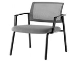 1 Pack Mesh Back Stacking Arm Chairs, Guest Reception Chairs, Ergonomic Office Chair with Armrests, 44280197