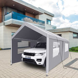 ZNTS Carport, 10×20 Heavy Duty Portable Carport Garage Tent for Outdoor Storage Shelter grey W1350P176011