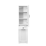 Laundry Cabinet ,with 1 Storage cabinet and 1 Drawer - White 81989550