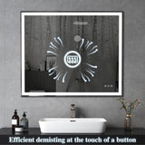 30x36 inch LED Bathroom Vanity Mirror Wall Mounted Adjustable White/Warm/Natural Lights Anti-Fog W708P176757