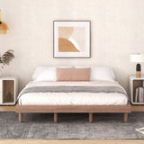 ZNTS Modern Design Queen Floating Platform Bed Frame for Walnut Color W697123296