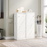 Marble white shoe cabient with sliding door have 6 layers can storage at least30 pairs shoes W1320P191410