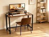 31.5 Computer with Shelf and Light Foldable P2 Particleboard Iron Pipe Triamine Gaming 90001808