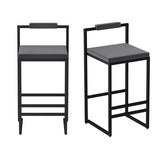 Bar Stools Upholstered Velvet Counter Height Barstools for Kitchen Island Set of 2 Modern Dining W1757P310421