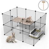 ZNTS Pet Playpen, Small Animal Cage Indoor Portable Metal Wire Yard Fence for Small Animals, Guinea Pigs, 26976233