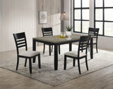1pc Contemporary Dining Table Rectangular Wood Base Two-Tone Brown Black Finish Wooden Dining Room B011P264142