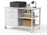 Drawer Mobile File Cabinet, Rolling Storage Cabinet with Open Storage Shelf, Fabric Lateral Filing 51972606