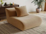 Armless Sofa W/Pillow Teddy Fabric-Camel W714P357227
