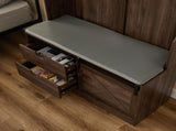 Dark brown, Column Coat Rack with Storage Shoe Cabinet 28345920