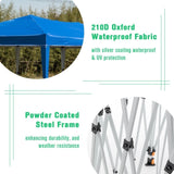 ZNTS 10'x20' Pop Up Canopy Tent with 6 Sidewalls, Ez Pop Up Outdoor Canopy for Parties, Waterproof W2505P151707