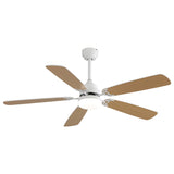 indoor Modern 52 Inch Ceiling Fan With Dimmable 6 Speed Wind 5 Blades Remote Control Reversible DC 09307403