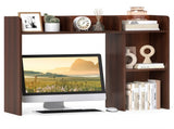Walnut Desktop Bookshelf for 27''/68.58cm Monitor, 93.9825.4073.66cm Engineered Wood Desk Hutch 17874579