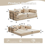 Compression Sofa,Convertible Floor Sofa Bed with Fixed-Shape Frame, Loveseats Boneless Modular 16877438