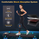 ZNTS Wood Grain Decoration Walking Pad Under Desk Treadmill for Home Office -2.5HP Walking Treadmill With N728P185824B