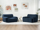 42" Wide Modern Upholstered Chenille Vertical Stripes Accent Chair, Boneless Single Sofa Chair, W3118P453258