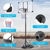 Portable Basketball Hoop Adjustable 7.5ft - 9.2ft with 32 Inch Backboard for Youth Adults Indoor 56980136