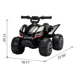 ZNTS Kids Ride-on ATV, 6V Battery Powered Electric Quad Car with Music, LED Lights and Spray Device, 4 W2181P155600