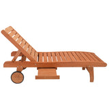 ZNTS 183*58*36.5cm Outdoor Garden Fir With Wheels And Drawers Two-Speed Adjustment Garden Wooden Bed 26963924