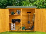 Outdoor Storage Shed with Lockable Door, Wooden Tool Storage Shed with Detachable Shelves and Pitch 28814055
