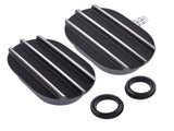 Aluminum Valve Cover Breather PCV Combo Kit Finned Valve Cover Breather Black 63183266