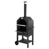 ZNTS Outdoor Wood Fired Pizza Oven with Pizza Stone, Pizza Peel, Grill Rack, for Backyard and Camping 53882789