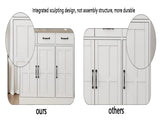 55.91" Large Farmhouse Buffet Cabinet Storage Sideboard with 2 Drawers and 4 Doors for Dining Living W282138080