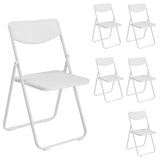 ZNTS 6 Pack Plastic Folding Chairs, Lightweight Stackable Commercial Chairs, Portable Event Seats Indoor 33414404