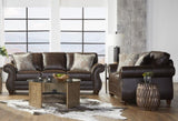 Leinster Faux Leather Upholstered Nailhead Sofa and Loveseat Set T2574P196943