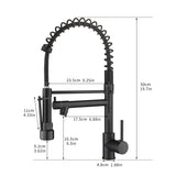 Commercial Black Kitchen with Pull Down Sprayer, Single Handle Single Lever Kitchen Sink W1932P172304