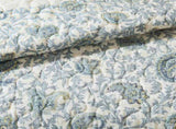 6 Piece Cotton Percale Quilt Set with Throw Pillows Aqua King/Cal King B035129022