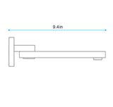 Folding Tub Spout, 180&deg Swivel Wall Mounted Bathroom Bathtub Tub Spout W2287P347169