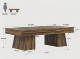 Rustic Farmhouse Coffee Table with Chunky Base 06214886