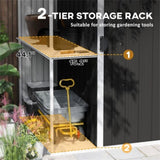 Steel Storage Shed Garden Tool house 7' x 4' White-AS 90928192