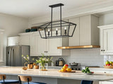 3-Light Farmhouse Kitchen Island Lighting,3 Light Industrial Linear Chandelier for Dining Room Metal W5008P465017