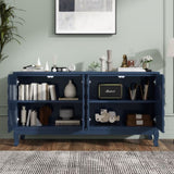 Elegant Sideboard Featuring Sophisticated Wavy Pattern Doors with Arched Groove Design in a Stylish W2696P245317
