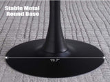(Natural Wood Color) Round Table, 31.5'' Modern Dining Table, Dining Table,MDF Top and Steel Base W2641P460057