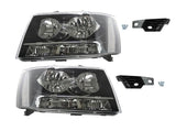 FOR 07-14 CHEVY TAHOE SUBURBAN BLACK HOUSING CLEAR CORNER HEADLIGHT HEAD LAMPS 62739026