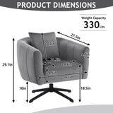 360&deg Swivel Accent Chair, Modern Velvet Fabric Living Room Armchair, Comfy Wide Upholstered with 42158642