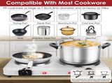 Portable Infrared Dual Hot Plate - 2 Burners for Simultaneous Cooking, 302-1022 Stepless Temp, 29029564