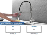 Kitchen Faucet with Pull Down Sprayer and 4 Spraying Modes Single Handle Commercial Spring Kitchen 87505873