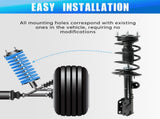 For Ford Explorer 2013-19 FWD Front Complete Struts w/Coil Spring Assembly Shock 10194410