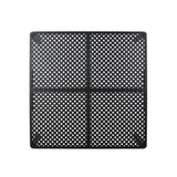 Outdoor Modern Aluminum Dining Table with Woven Accents, Antique Matte Black 65144.00BLK