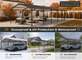13*26.5 FT Carport, Heavy Duty Carport with Galvanized Steel Roof and Frame, Metal Carport Large W540P478289