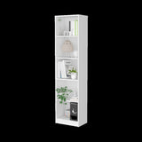 Sutton Slim Bookcase with Modern 5-Shelf Design B128P176166
