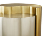 Modern & Contemporary Style End Table Made with Iron Sheet Frame in Gold & Silver B009140745