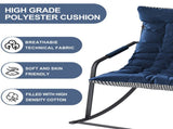 Rocking Chair with Storage, Cushions & Armrests, All-Season Comfort Lounge Recliner, Breathable 53395253
