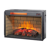 26 inch infrared quartz heater fireplace insert -woodlog version with brick 66240403