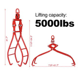 4 Claw Timber Log Lifting Logging Tongs Grabber Tong 36" W46537383