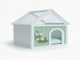 SAGE FSC-Certified Cedar Indoor Cat House with Clear Acrylic Roof Wooden Pet House for Small Cats W3799P382569